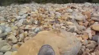 Abraumhalde der Goldminer in Kanada