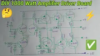 DIY 1000 Watt Audio Amplifier Driver Board 🤫 Simple Driver Board Circuit Diagram 🔈NPN+PNP Transistor