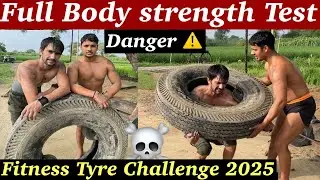FITNESS TYRE CHALLENGE 2025 || Full Body Strength Test Hard Workout || Beginner Not Try Exercise 