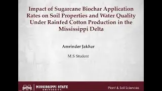 Impact of Biochar Application Rates on Soil Properties and Water Quality in the Mississippi Delta