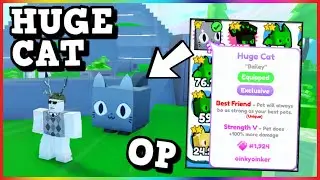 I GOT THE NEW HUGE CAT *ITS OP* - HUGE CAT REVIEW - Pet Simulator X