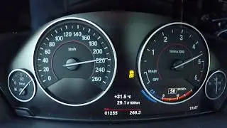 BMW 335d Launch Control - acceleration 0-220 km/h