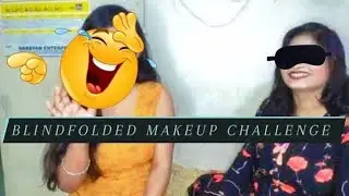 Blindfolded Makeup Challenge with Mummy by Surabhi Chaubey #blindfoldchallenge #fun
