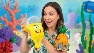 LEGO SpongeBob Turned Slimey! *ASMR in Bikini Bottoms World & Cool Brick Kits*