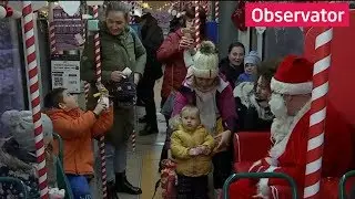 Moş Crăciun a venit cu tramvaiul, nu cu sania, la Cluj-Napoca