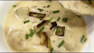 Картофельный суп с луком-пореем быстрого приготовления