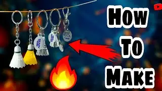 How to make damage badminton shuttlecock keychain at home ||shuttle stroke||