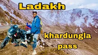 Ladakh vlog | Ladakh ride on BajajPulsar 150 | Leh to khardung la Pass world highest motorable road