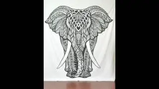 Elephant Tapestry Wall Hangings | Indian Elephant Mandala Tapestry