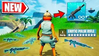 Fortnite Except I Only Use EXOTIC PULSE RIFLE (overpowered)
