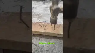 How to hammer nails into hard wood
