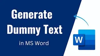 How to Generate and Insert Dummy Text into Microsoft Word