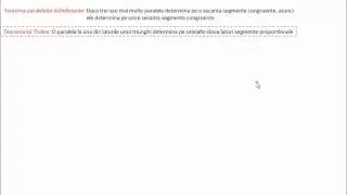 Teorema paralelelor echidistante. Teorema lui Thales (1)