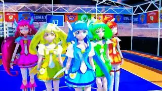 [MMDPrecure]CureHappy.Cure Sunny.Cure Peach.Cure March.Cure Beauty.Beat.Melody.Muse.Rhythm-PING PONG