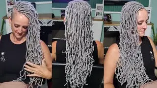 GREY INDIVIDUAL CROCHET FAUX LOCS WITH SHAVED SIDES | Stop Faux Locs From Unraveling