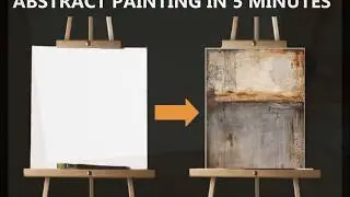 DIY. 5 minutes-  abstrac painting/ quadro astratto