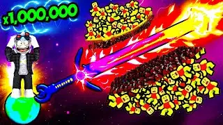 x1,000,000! КАК ЧИТЕР ПРОКАЧАЛСЯ В СИМУЛЯТОРЕ МЕЧА! ROBLOX Blade Simulator