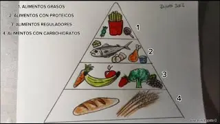 Food Pyramid Drawing | Balanced Diet Food Pyramid Drawing (Read description)