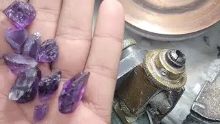 Amethyst Stone Live Cutting | Real-Time Gem Faceting on YouTube