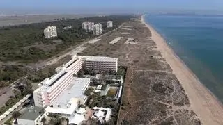 Playa del Saler antes del encallamiento de los barcos