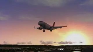 Compass Airlines E175 Landing KPDX (Spot, Wingview, Cockpit) FS2004