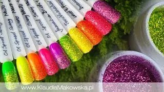 Pixel Effect Neon - Indigo Nails