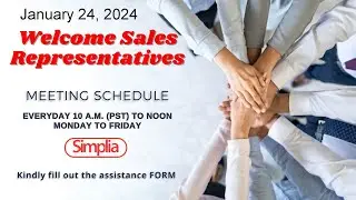 10:00 AM Sales Rep Meeting 24 JAN 2024