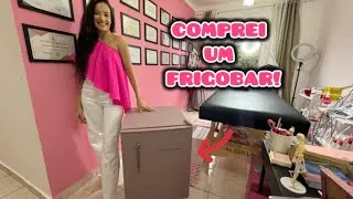 COMPREI UM FRIGOBAR ROSA PARA O MEU STUDIO DE EST&Eacute;TICA! #estetica #esteticista #brastemp