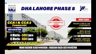 DHA LAHORE | PHASE 8 | CCA 1 & 2 COMMERCIAL UPDATE | DETAIL ANALYSIS | BY SRE | JULY 2020.