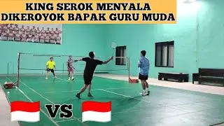steven/almas vs guru muda badminton ngimbang #badminton #badmintolovers #bulutangkis #viralvideo 