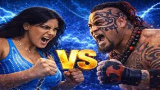 Lakshmi Sahaji vs Umaga | Powerhouse vs Samoan Bulldozer | WWE 2K22