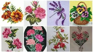 Marvelous Flower cross stitch patterns/ Gorgeous collection of hand embroidery/ Dousti designs
