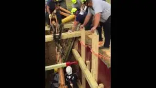 Murray Fire Department Ladder rescue from a trench
