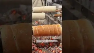 🇭🇺🎄BEST X-Mas market FOOD: HUNGARIAN CHIMNEY CAKE ❤️ #hungary#christmas#chimneycake#food#fyp