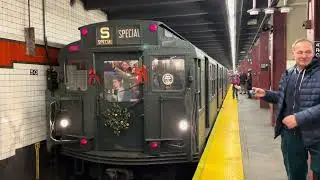 IND 6 Av: R46/R68/R68A/R160 Uptown D,F,Q, R1-9 Holiday Trains at 47-50th Streets&ndash;Rockefeller Center
