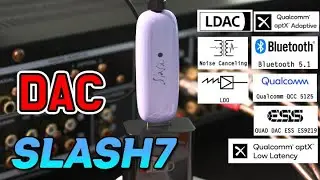 Do Blue SLASH7 USB DAC/Headphone Amp - Desk-Fi and PC-Fi Compatibility with High-Quality Bluetooth