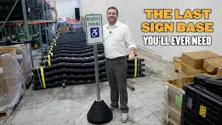 Wind-Resistant Portable Sign Bases | Made from Recycled Tires