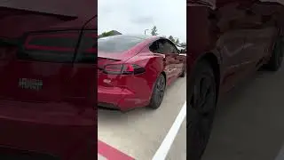 Tesla Model S Plaid Ultra Red Enhanced with PPF, Ceramic Coating, and Tinting