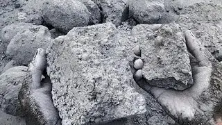 New Crispy Crunchiest Stoney sand cement Texture messy hands satisfying video❤️🔥👌