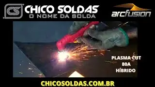 Plasma com compressor embutido CUT 80A Hibrido da Arcfusion em a&ccedil;&atilde;o na Hipermix