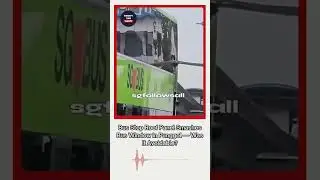 Punggol Bus Shock Moment &mdash; Roof Panel Hits Bus Window! #Singapore #Punggol