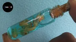 Mini Bottle Art || Ocean In Bottle Art || Mini Bottle Crafts Ocean || Click On