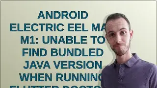 Android Electric eel Mac M1: Unable to find bundled java version when running flutter doctor -v