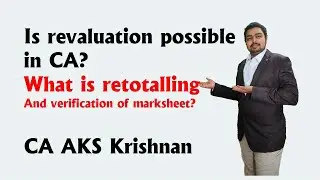 How to do Revaluation  in CA? is it possible? In Tamil