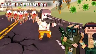 BLOCKAPOLYPSE Zombie City: Worm Escaped from Zombie Cages and Stole a Gun to Shoot the Zombies