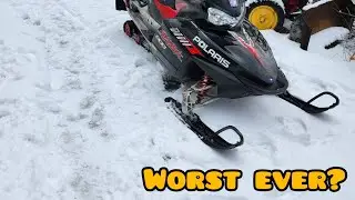 First ride on the most unreliable snowmobile! #snowmobile #shakedown #test #2stroke #snow #polaris