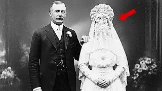 English auto generated A 1912 Studio Photo Shows a Bride  When They Zoom in on Her Veil, They Dis
