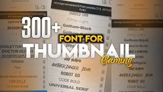 Best Font For Gaming Thumbnail | Best Font Pack For Gaming Thumbnail | Gaming Font Pack