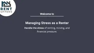 Managing Stress as a Renter