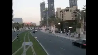 Mohammed bin Rashid boulevard from the Dubai Trolley
